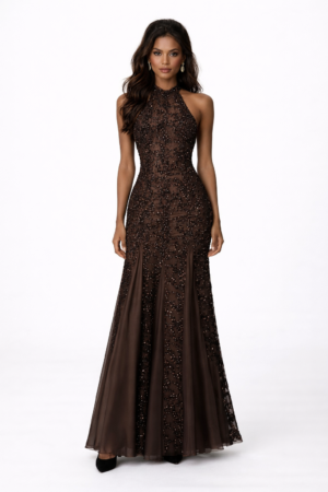 SEQUINNED HALTER DRESS - ZARA